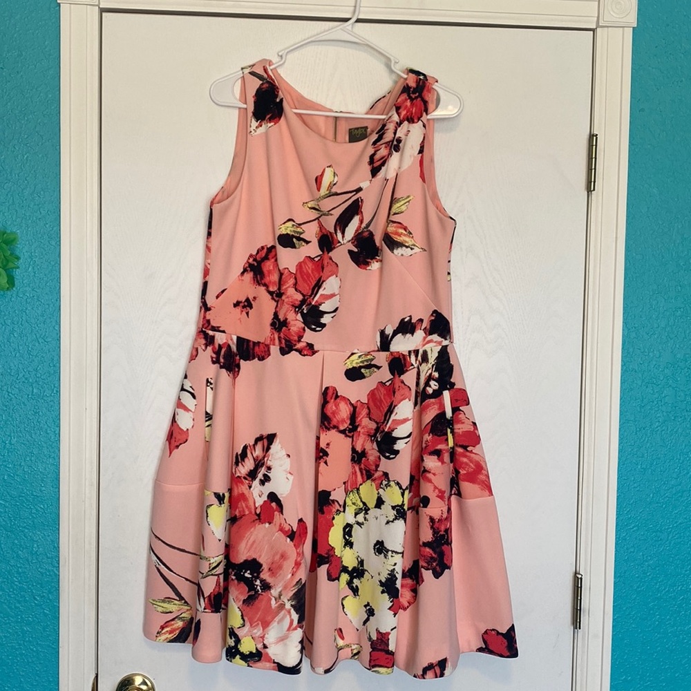 Pink Floral Dress Size 16